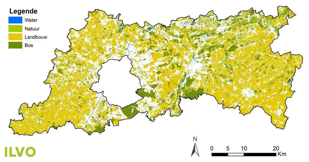 Provincie Vlaams-Brabant Kaart: Types open ruimte provincie Vlaams-Brabant 31,7 68,3 Urbaan Open ruimte