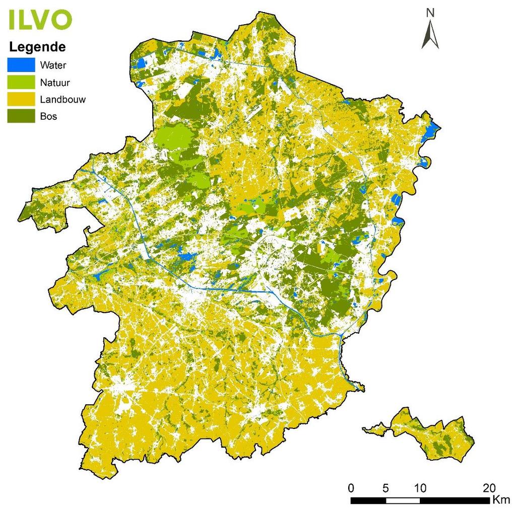 Provincie Limburg Kaart: Types open ruimte provincie Limburg 27,5 72,5 Urbaan Open ruimte 2,3