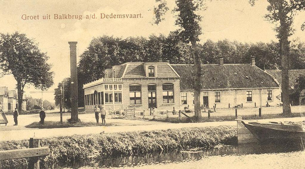Station Balkbrug was tevens postkantoor en café. Kanaal De Dedemsvaart De Dedemsvaart was de levensader van Balkbrug.