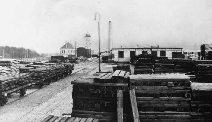 Tot ver in de 20ste eeuw hebben de Spoorwegen in Dordrecht beschikt over een eigen houtbereidingsbedrijf, gevestigd aan de Zeehaven.
