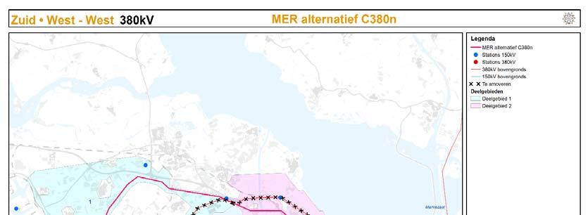 380kV-hoogspanningsverbinding, de spoorlijn Vlissingen-Roosendaal, de snelweg A58, de Oude Rijksweg (N289), het bedrijventerrein Smokkelhoek, de buisleidingen in het gebied en de aanwezige woningen.