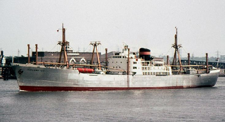 .V.N.S. charter m.s. KIELDRECHT (4) 5186639 1950-1969 vrachtschip PFJK Gebouwd 1950 Bartram & Sons Ltd., Sunderland (331) 6.353,93 BRT 3.543,71 NRT 10.