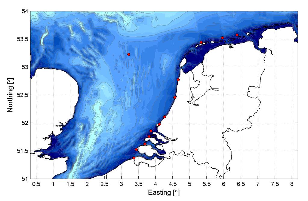 Calibration DCSMv5 versus DCSMv6 Goodness-of-Fit (in cm) for final calibration results (13 Dutch coastal stations) RMSE (getij) RMSE (opzet)