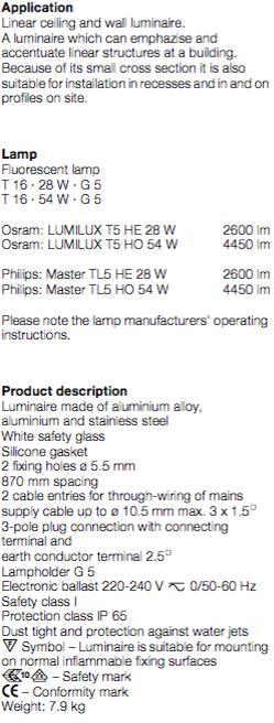 72.61. buitenarmaturen / LED Gevelopbouw / type 4 LED IP FH st Materiaal Plaatsing overeenkomstig de richtlijnen van de fabrikant.