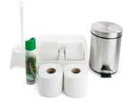 Basispakket toilet 1 dubbele toiletrolhouder 8 rollen