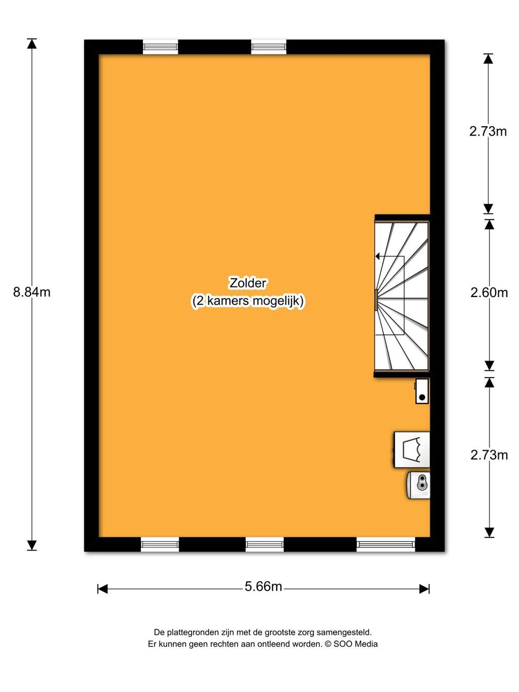 PLATTEGROND De plattegrond is niet op schaal en is bedoeld een indicatie te geven van