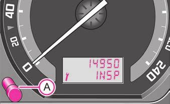 12 Instrumenten en controlelampjes Service-interval-indicatie Service-interval-indicatie Afb. 4 Service-intervalindicatie: Terugstelknop Afb. 5 Service-intervalindicatie Ca.