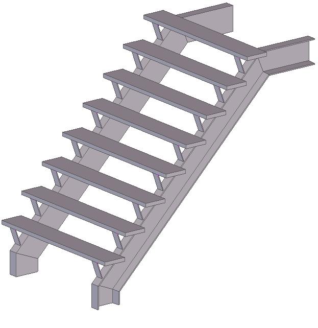 Steun op trapboom (S72) Deze trap component maakt een trap waar op een