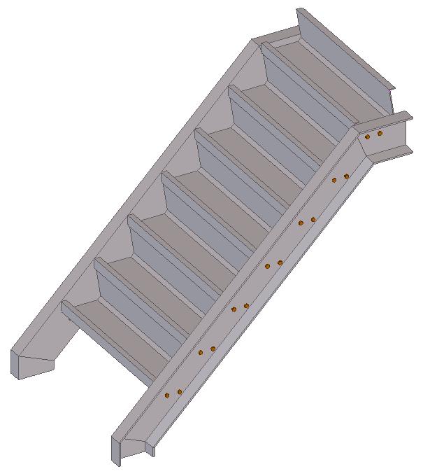 Z trede (S74) Deze trap component maakt een trap met treden die uit Z-vormige gezette platen bestaan: Zie ook Voor meer informatie over de mogelijkheden en