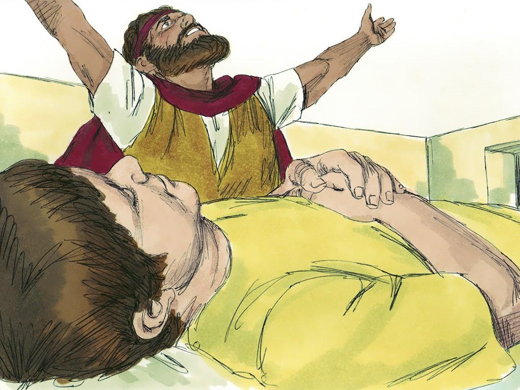 Bij wie zocht Elia hulp en werd zijn gebed onmiddellijk verhoord? Zie 1 Koningen 17:19-22 Daarop zei hij tot haar: Geef mij uw zoon.