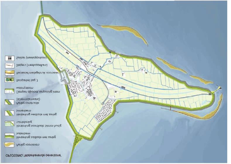 Oplossing 3: Waterkerende oeverzone In deze oplossing worden aan de Markermeerzijde van het eiland een oeverzone aangelegd.