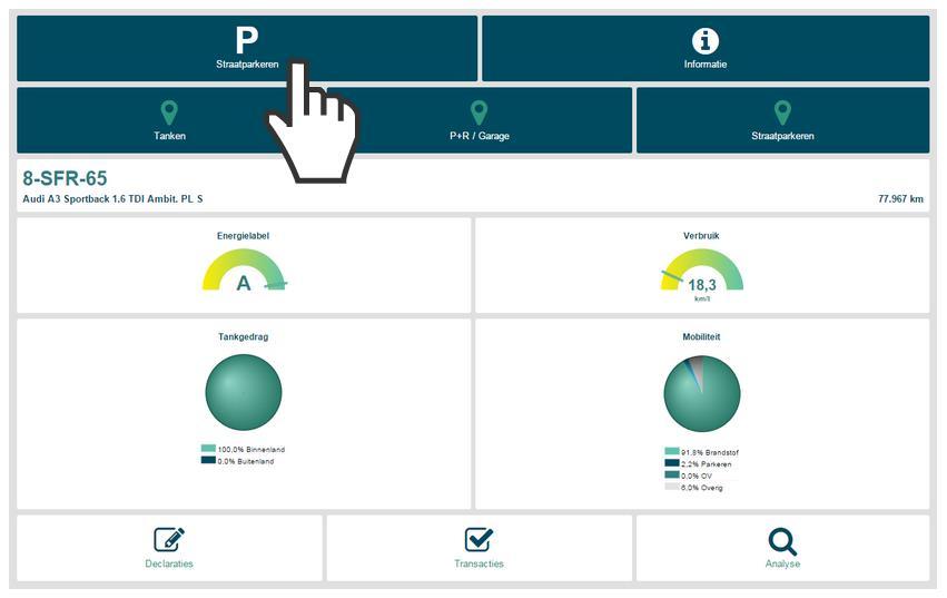 Parkeeractie starten Nadat u bent ingelogd in uw Driver Dashboard kunt u via het Parkeren icoon direct een parkeeractie starten. Voer het zonenummer van uw parkeerlocatie in en klik op de start knop.