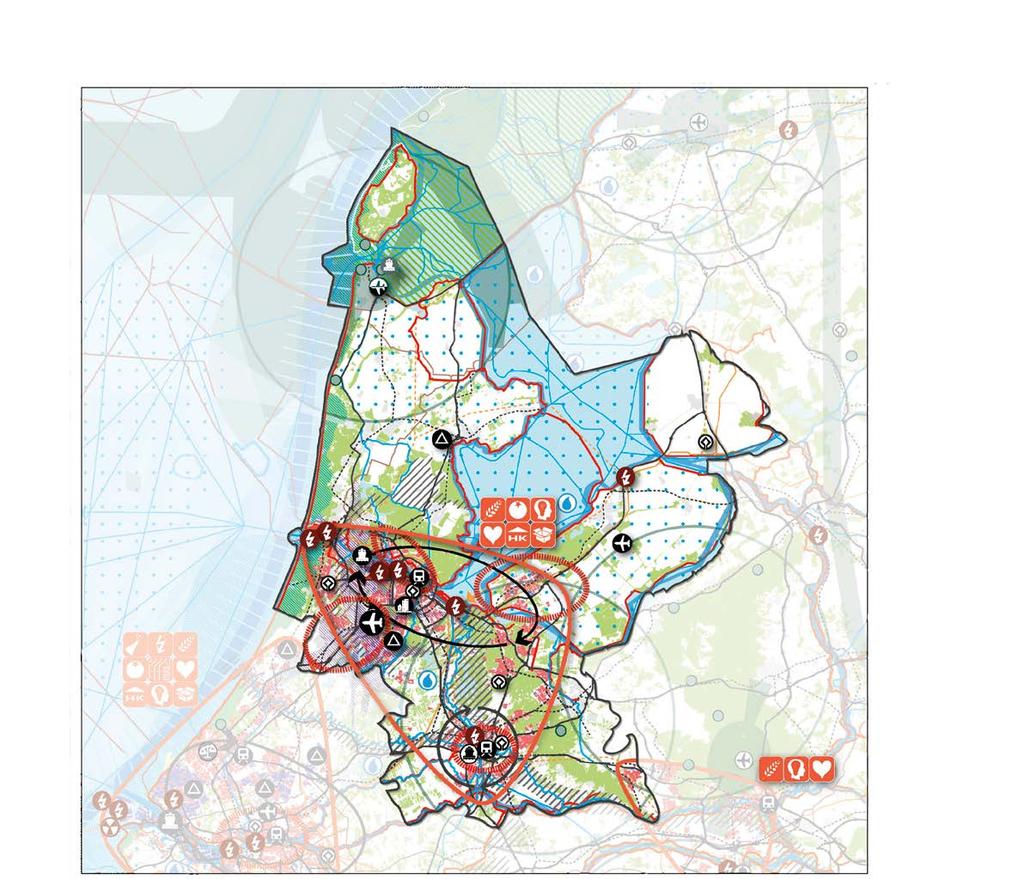 Kaart Noord-West Nederland uit de Structuurvisie Infrastructuur en Ruimte (SVIR, 2012) Stedelijke regio met een concentratie van topsectoren Agro & Food Tuinbouw en Uitgangsmaterialen Creatieve