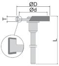 Diprofil diamantgereedschap Ø D Ø d T L R µ B 9.3-1.3 40.2-1 - DPDT-109 8.7 7.0 1.3 40 - - - DPDT-5P 9.0 7.0 0. 40 - - - DPDT-128P 12.9 9.5 1.4 45.4 - - - DPDT-55P 20 12.75 1.