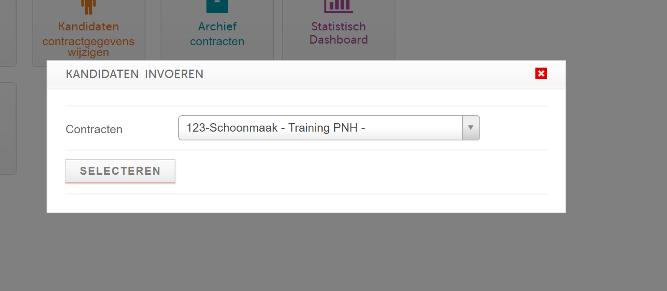 Door op de tegel Kandidaten invoeren in het startscherm te klikken, voert u de gegevens van een nieuwe kandidaat