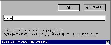 2 Typ het CallPil in het vak Wachtwoord van het venster Aanmeldin ot-wachtwoord g CallPilot. 3 Klik op OK. Aanmelden vanuit uw Internet-mailtoepassing 1 Open de Internet-mailtoepassing.