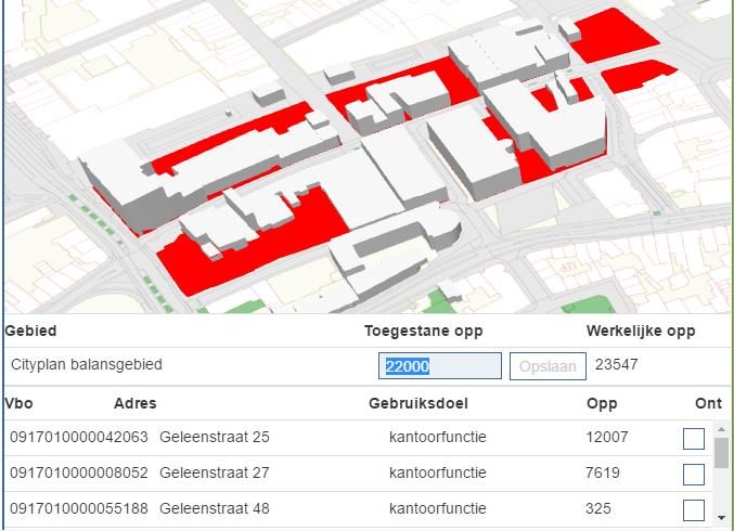 gebied Variabele input toekomstige onttrekking m2