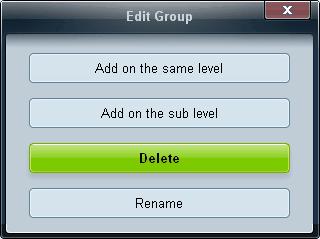 Groepen verwijderen 1 Selecteer de naam van de groep en klik op Edit.
