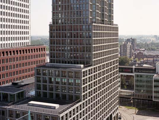 6.1.3 Toren Haagse hoogbouw kenmerkt zich door elegante en slanke torens. Dit is belangrijk om licht, lucht en ruimte te behouden op alle niveaus en past bij het silhouet van de Haagse skyline.