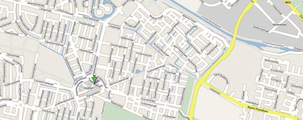Wijkcentrum Heijhoef Kerkenbosplaats 1 1 Wijkcentrum uitlopen en rechtdoor richting flat Kalenbergplaats. 2 Bij fietspad rechtsaf (opletten met oversteken).