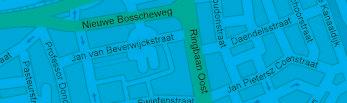 Naar wijkcentrum Hoogvenne - Route #14 7 Bij de brug linksaf en rechtdoor. 8 Op splitsing linksaf, Oisterwijksebaan.