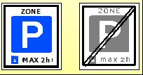 Parkeerschijf zone: Hier mag je parkeren onder volgende voorwaarden: - Een