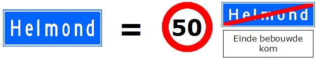 Andere afwijkende maximum snelheden binnen de bebouwde kom: Als u binnen de bebouwde kom een 30- of 70 km/uur bord aantreft, dan is dat een afwijking van de normale maximumsnelheid.