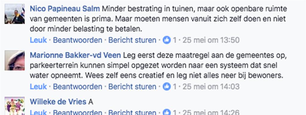 Zij die positief reageren op het ondernemen van actie tegen