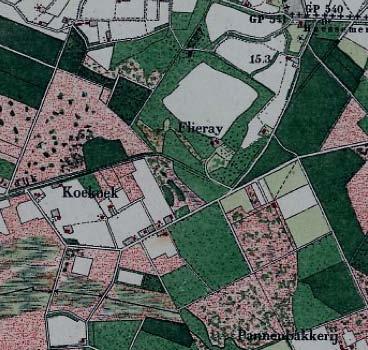 HISTORIE & CONTEXT plangebied in 1895: natte heide en bos In 1895 werd het plangebied nog gekarteerd als lager gelegen, vochtige heide en bos: zie de uitsnede van de topografische kaart uit 1895