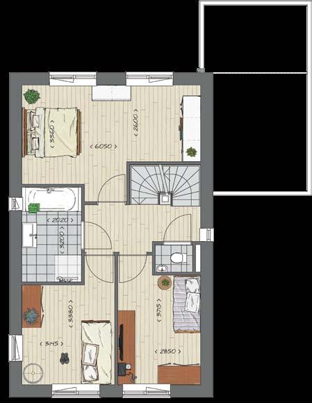 de 1 e verdieping SlimWonen/huisautomatisering Voorzien van sanitair en