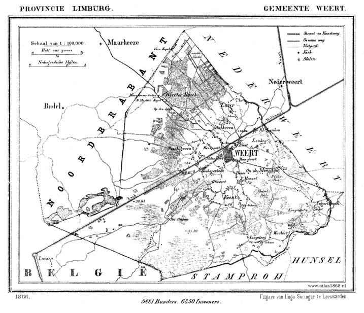 Weert circa 1800 Weert