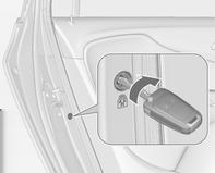 Sleutels, portieren en ruiten 25 Automatisch vergrendelen U kunt deze beveiligingsfunctie zodanig configureren dat alle portieren, de bagageruimte en de tankklep bij het overschrijden van een