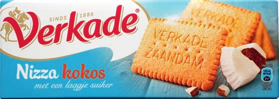 Verkade Knappertjes, Nizza, Maria biscuits, Frou Frou of