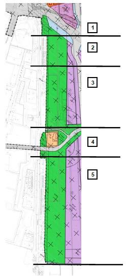 Te onderscheiden zones Rijksstraatweg Zones: 1. in ontwerp-inpassingsplan wegbestemde woningen kop Rijksstraatweg, nummers 400 408 2. Rijksstraatweg, nummers 396 tm 342 3.
