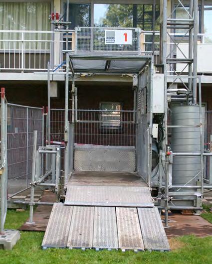 RECO Personen- en goederenlift DE JONG - PT1500 Compacte uitvoering voorzien van grondafscherming Aansluitwaarde 63 Amp.