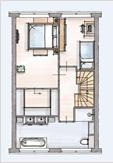 voorzien van wastafel met meubel, douche met thermostaatkraan en standaard tegelwerk - CW5 aansluiting voor verhoogd warmwater comfort - 2e badkamer icm een Woonsfeer is tegelwerk en sanitair