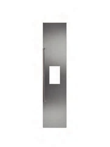 RA 422 110 439,- Roestvrijstalen deurpaneel met greep Voor 45,7 cm brede apparaten Paneeldikte 19 mm.
