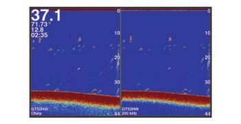 OPMERKING: Als u SideVü scanning-echolood wilt ontvangen, hebt u een compatibele transducer en viszoeker nodig.