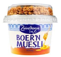 Zuivelhoeve Boer'n yoghurt met honing en muesli, 170 gram EAN: 8711399014791 (CE), 8711399014807 (HE) Basisgegevens Commerciële naam Wettelijke naam 170g Yoghurt met honing en muesli Functionele naam