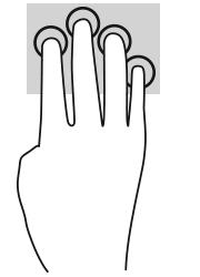 Vegen met drie vingers (alleen touchpad) Gebruik vegen met drie vingers om open vensters te