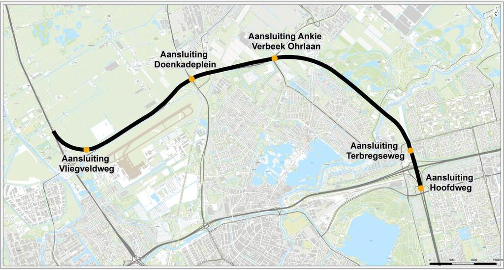 Grondwallen Tussen de HSL (afbeelding 2.2, bij 4) en de Bergweg-zuid wordt de weg landschappelijk ingepast via grondwallen aan weerszijden van de weg (afbeelding 2.2, onderdeel B).