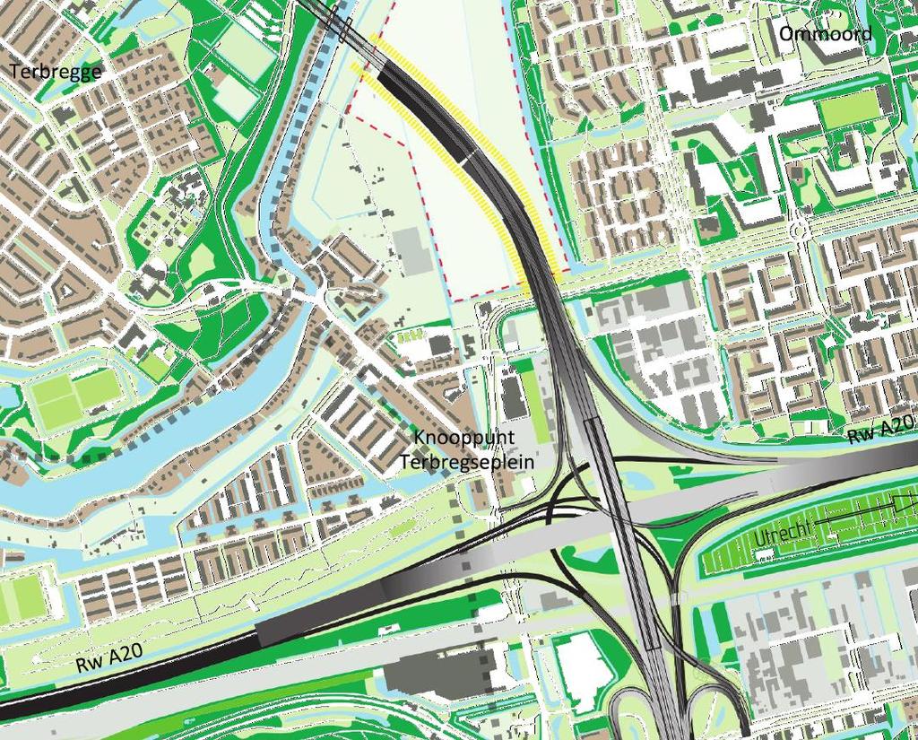 ARCADIS Witteveen+Bos Wegvak aansluiting oostelijke tunnelmond aansluiting A16 (Terbregseplein) Rijbanen 2 Rijstroken (opengesteld) Rijstroken Ruimtereservering Vluchtstrook Aansluiting
