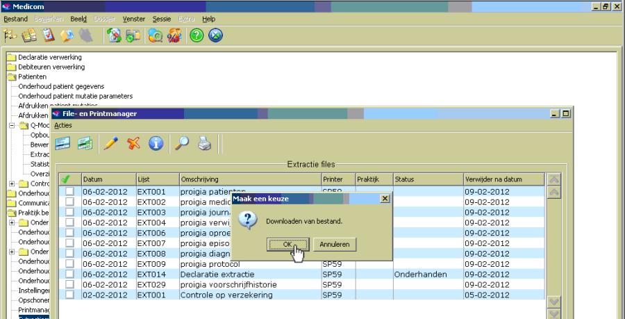 Download vervolgens de rest van de extracties door de extractie te selecteren, het menu te openen en op "Download" te