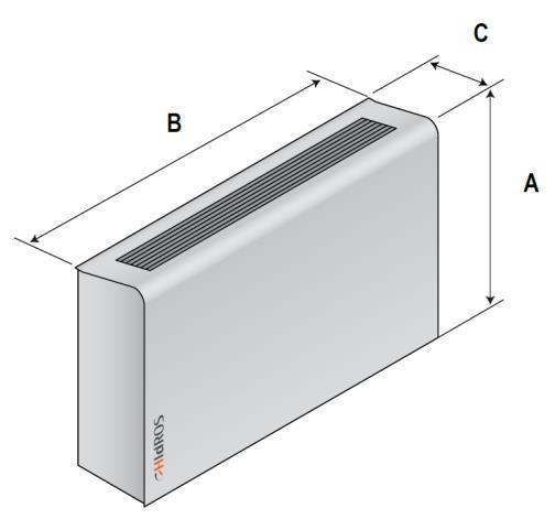 Standaard zijn het basisframe en de panelen wit gecoat in RAL9010. Bij het inbouwmodel (SBA P) zijn de muurroosters in aluminium geanodiseerde uitvoering.