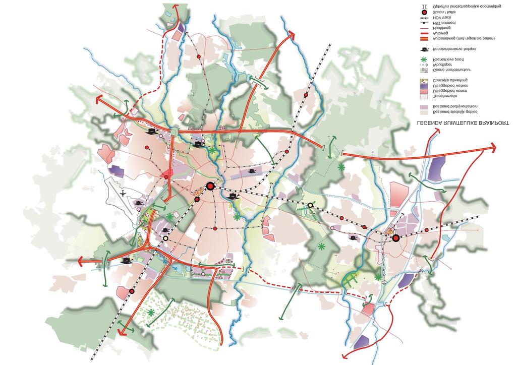 BIJLAGE 2: STRATEGIEKAART RUIMTELIJKE BRAINPORT EINDHOVEN/HELMOND Indicatief kaartbeeld met fysieke opgaven in de stedelijke regio van Eindhoven/Helmond, opgeknipt in potentiële deelopgaven teneinde