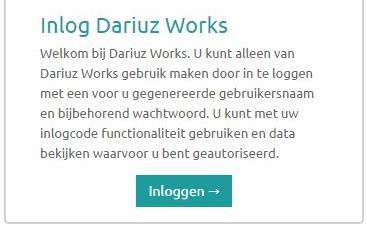 de vermelding Inlog Dariuz Works vul uw e-mail adres en