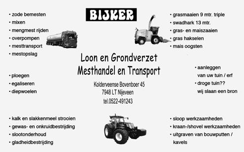 DE MOLEN www.loonbedrijfbijker.nl Agenda 3 okt. De Molen nr. 18 4 okt. Workshop Nijeveen Buitengewoon op glas - De Schalle - 20.00 uur 5 okt.