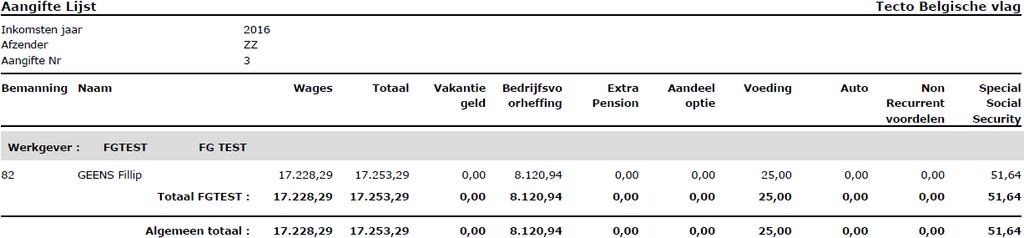 krijgen Druk op om de lijst te exporteren naar Excel Rapport ziet er als volgt uit: Vergelijk Jaar-Maand aangifte Met dit programma kan je de jaaraangifte vergelijken met de maandaangiftes die werden