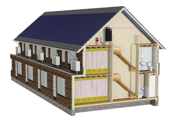 uit zonne-energie. Een interessante ontwikkeling is de toepassing van pvt-panelen die zowel elektriciteit als warmte uit de zon produceren. Figuur 6.