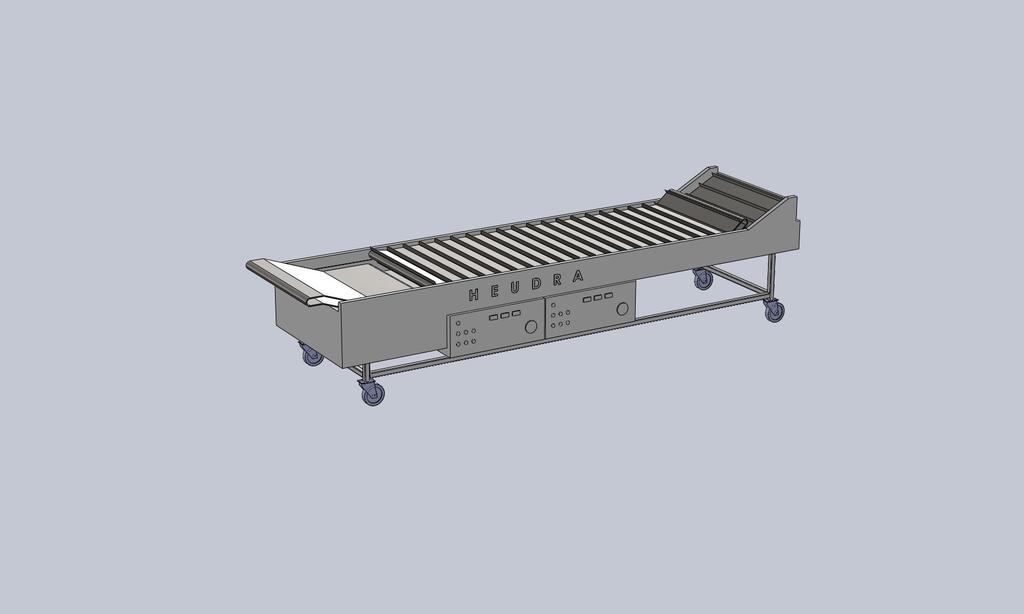 Uitvoerband Bovenband Invoerband (optie) Besturingskast Bakmachine type: H6000 Omschrijving H6000 Afmeting machine Capaciteit Olie inhoud Vermogen Spanning :